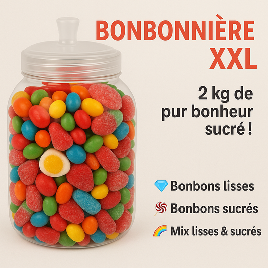 Bonbonnière XXL – 2 kg de pur bonheur sucré !