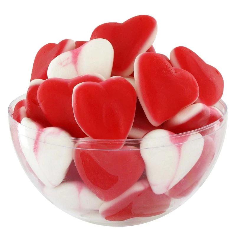 Cœur Rouge et Blanc Lisses