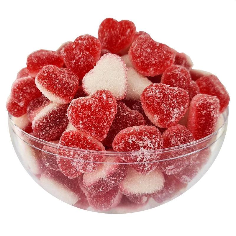 Petits Cœurs Fraise-Crème Sucrés