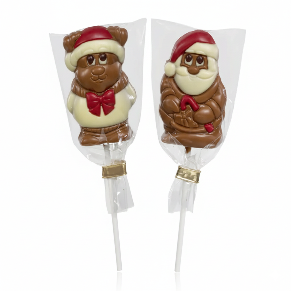 Sucettes Chocolat de Noël Assorties – 30 g