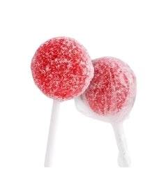 Sucettes Ramzy Fizzy Fraise - Lot de 10